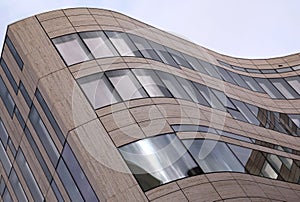 Abstract contemporary curved new building