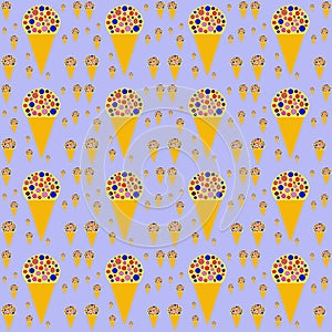 Abstract and Contemporary Digital Art colourful ice cream pattern