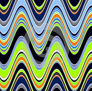 Abstract and contemporary digital art colourful wave design