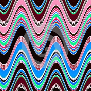 Abstract and contemporary digital art colourful wave design