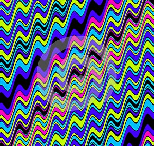 Abstract and Contemporary Digital Art colourful wave pattern