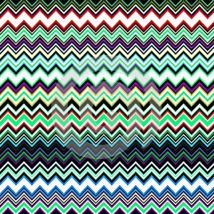 Abstract and contemporary digital art colourful zigzag design