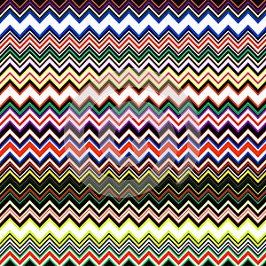 Abstract and contemporary digital art colourful zigzag design