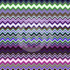 Abstract and contemporary digital art colourful zigzag design