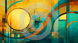 Abstract contemporary geometrical illustration design.