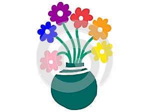 Abstract contemporary modern trendy vector illustration. Hand draw shapes and doodle flowers and plants design elements. Perfect