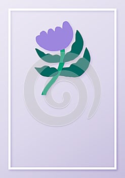 Abstract contemporary modern trendy vector illustration. Hand draw shapes and doodle flowers and plants design elements. Perfect f