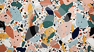Abstract contemporary retro color, trendy colorful terrazzo texture background and pattern. Artistic digital art element design