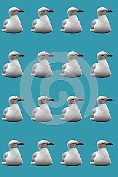 Abstract and Contemporary seaside seagull greeting card  Design