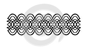 Abstract Continuous Wavy Line Pattern Border, vector design Generative AI
