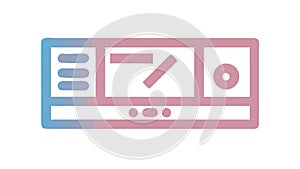 Abstract Control Panel for Digital System Settings, vector design Generative AI