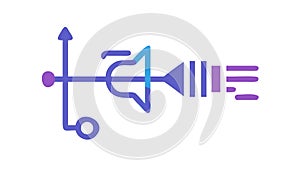 Abstract Control Panel Interface Icon Vector Graphic, vector design Generative AI