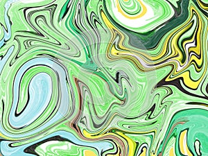 Abstract cool color twirl liquid background concept.