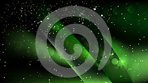 Abstract Cool Green Blurry Lights Background