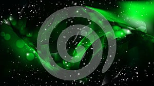Abstract Cool Green Blurry Lights Background Vector