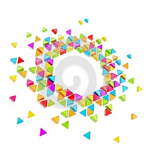 Abstract copyspace hexagon frame background