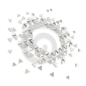 Abstract copyspace hexagon frame background isolated