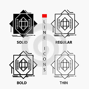Abstract, core, fabrication, formation, forming Icon in Thin, Regular, Bold Line and Glyph Style. Vector illustration