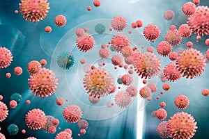 Abstract Corona Concept: Excessive Virus Spread