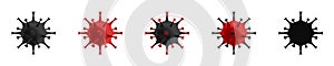 Abstract coronavirus cell model. Control coronavirus pandemic concept illustration