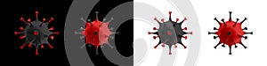 Abstract coronavirus strain model. Pandemic medical concept