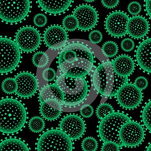 Abstract coronavirus virions.. Seamless vector image Vector image. photo