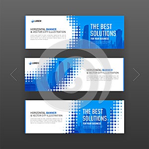 Abstract corporate horizontal web banner template photo