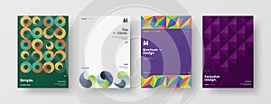 Abstract corporate identity report cover. Geometric vector business presentation design layout. Amazing company brochure template.