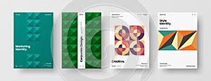 Abstract corporate identity report cover. Geometric vector business presentation design layout. Amazing company brochure template.