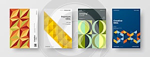 Abstract corporate identity report cover. Geometric vector business presentation design layout. Amazing company brochure template.