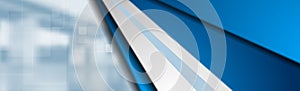 Abstract corporate technology blue banner design