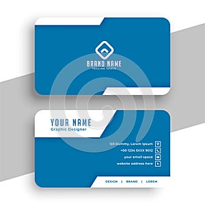 abstract corporate visiting card template for individual contact