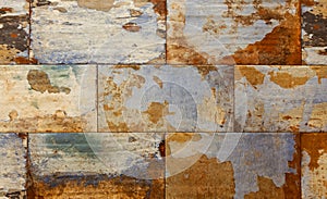 Abstract corroded colorful rusty background, old wall texture