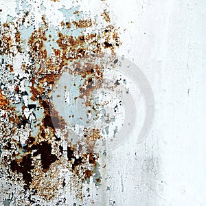 Abstract corroded colorful wallpaper grunge background iron rusty artistic wall peeling paint.