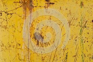 Abstract corroded rusty metal background, texture, yellow brown