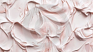 Abstract cosmetic cream texture with pearlescent effects and subtle swirls rendered in luxury tones photo