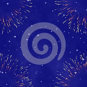 Abstract cosmic background with firework