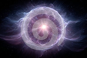 Abstract cosmic explosion of light in deep space