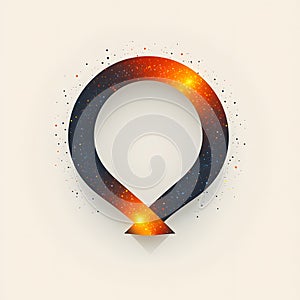 Abstract Cosmic Loop with Glowing Center circle space