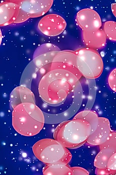 Abstract cosmic starry sky lights and shiny glitter, luxury holiday background