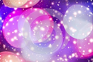 Abstract cosmic starry sky lights and shiny glitter, luxury holiday background