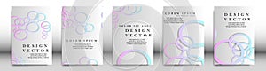 Abstract cover with circle elements. book design concept. Futuristic business layout. Digital poster template