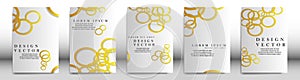 Abstract cover with circle elements. book design concept. Futuristic business layout. Digital poster template