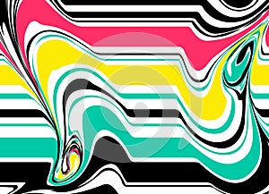 Abstract cover melted retro style stripes background. Glitched geometric design. Template for brochures, posters, covers