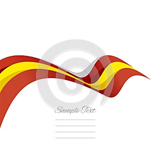 Abstract cover Spanish ribbon flag vector