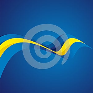 Abstract cover Swedish ribbon flag vector