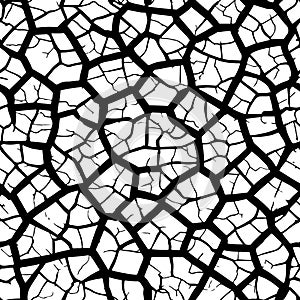 Abstract Cracked Desert Earth Texture Pattern. Seamless pattern