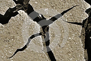 Abstract cracked earth. Global warming concept