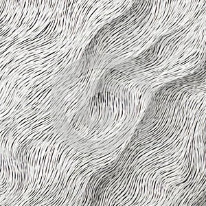 Abstract Craft: Wavy Lines And Texture On Solid White Background