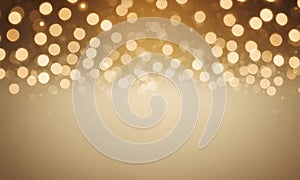 Abstract cream background with blurry festival lights and outdoor celebration bokeh